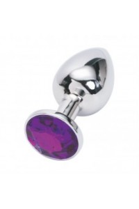 Анальная пробка Anal Jewelry Plug Silver Fuchsia S