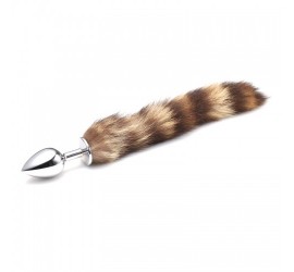 Анальная пробка с хвостиком Anal Plug Tail Silver L